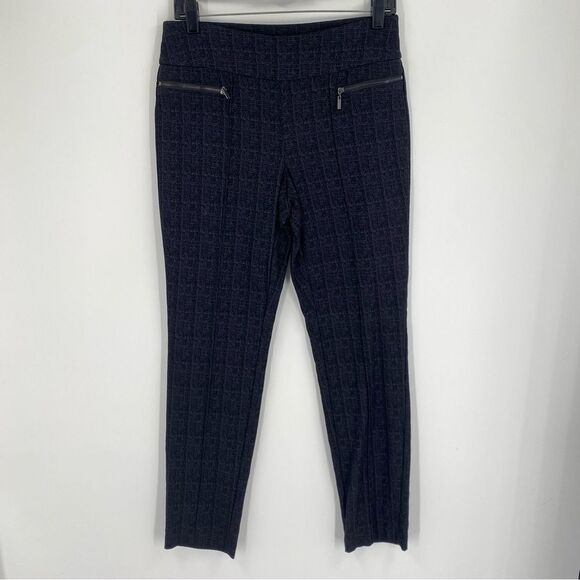 Style & Co. Charcoal Blue Checked Pull On Trouser size S - Picture 1 of 3